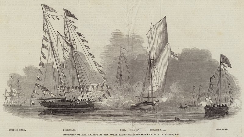 Mottakelse av Hennes Majestet av Royal Yacht Squadron av Nicholas Matthews Condy