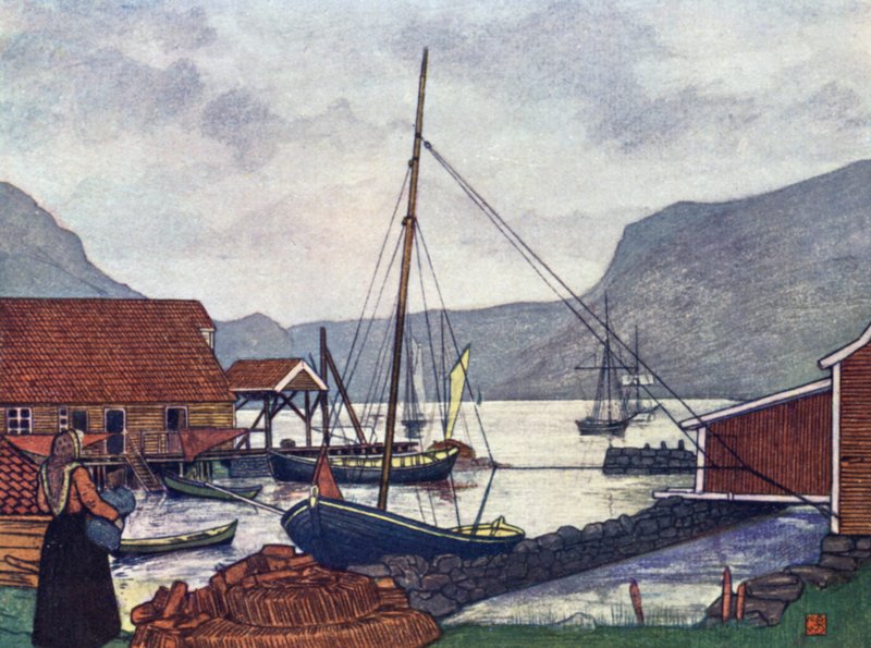 Norge: Moldoen (farge litho) av Nico Jungman