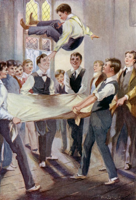 Illustrasjon for Tom Browns Schooldays av Thomas Hughes av Nicol Laidlaw