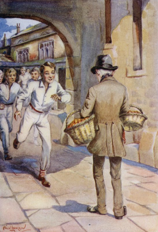 Illustrasjon for Tom Browns skoledager av Thomas Hughes av Nicol Laidlaw