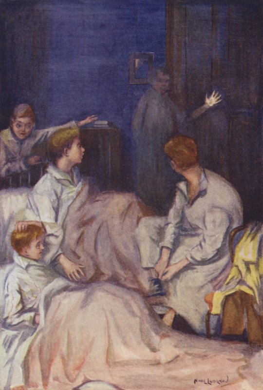 En hånd, eller noe lignende, i blekt lys, dukket opp da og der (farge litho) av Nicol Laidlaw