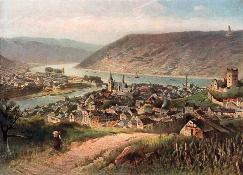 Bingen (farge litho) av Nicolai Astudin
