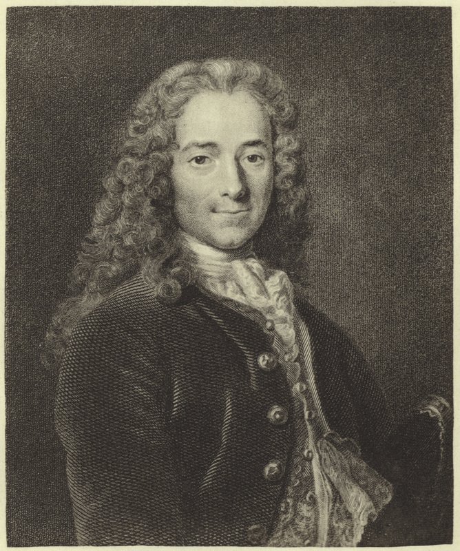 Voltaire (fotogravering) av Nicolas de Largillière