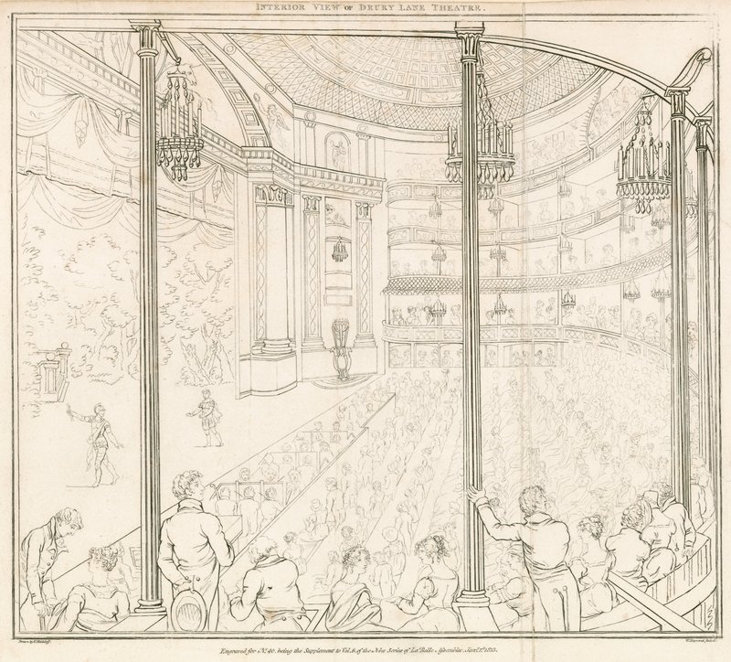 Innvendig utsikt over Drury Lane Theatre, London av Nicolaus von Heideloff