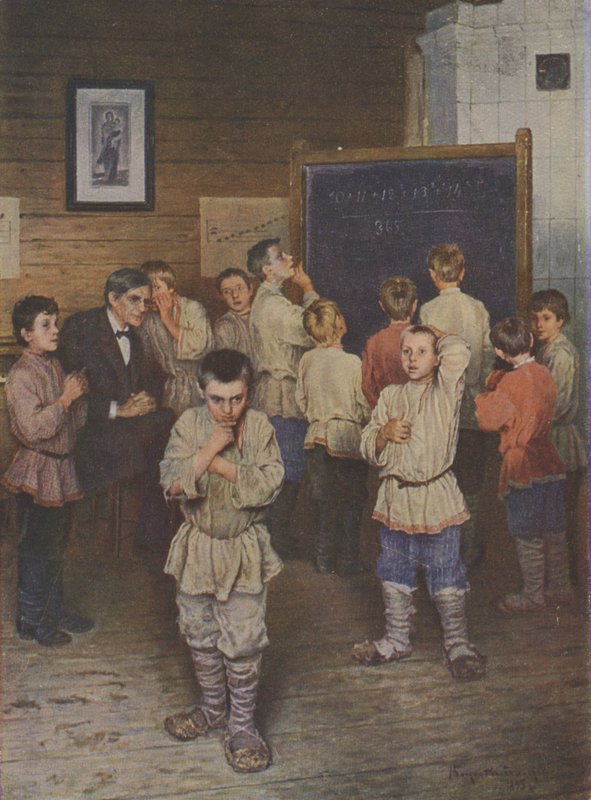 Mental beregning, 1895 av Nikolai Petrovich Bogdanov Belsky
