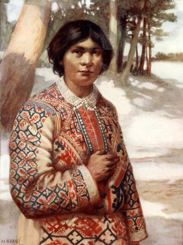 En Ostiak-kvinne, Sibir av Norman Hardy