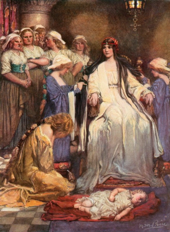 Tennyson, The Princess (farge litho) av Norman Mills (after) Price