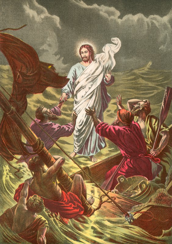 Jesus går på vannet av North American