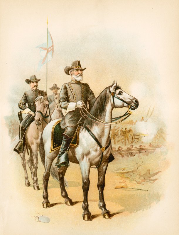 På tampen av Gettysburg - General Lee styrer slaget av North American