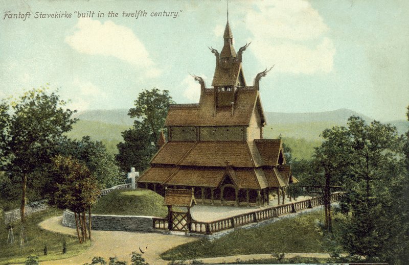 Fantoft Stavkirke, bygget på 1100-tallet av Norwegian Photographer