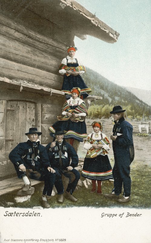 Gruppe bønder, Setesdal, Norge av Norwegian Photographer