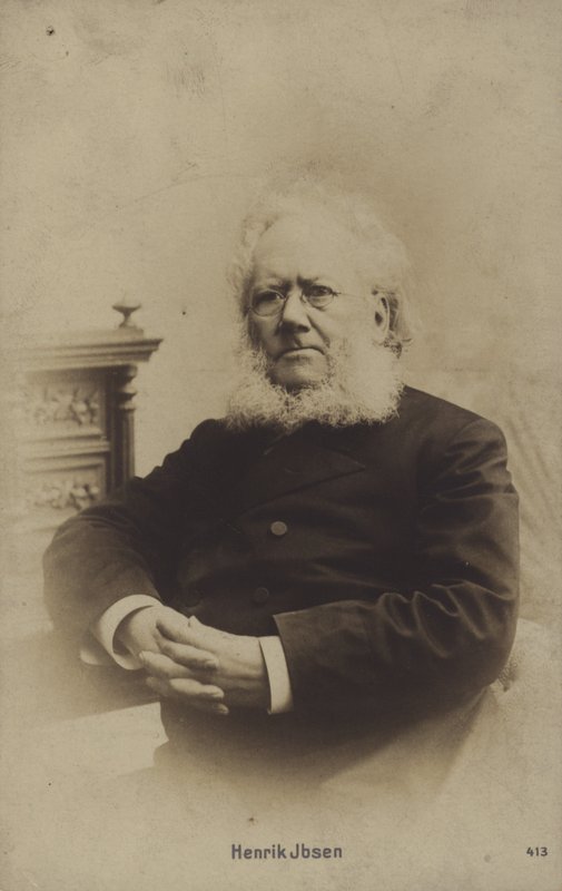 Henrik Ibsen (1828-1906), norsk dramatiker av Norwegian Photographer