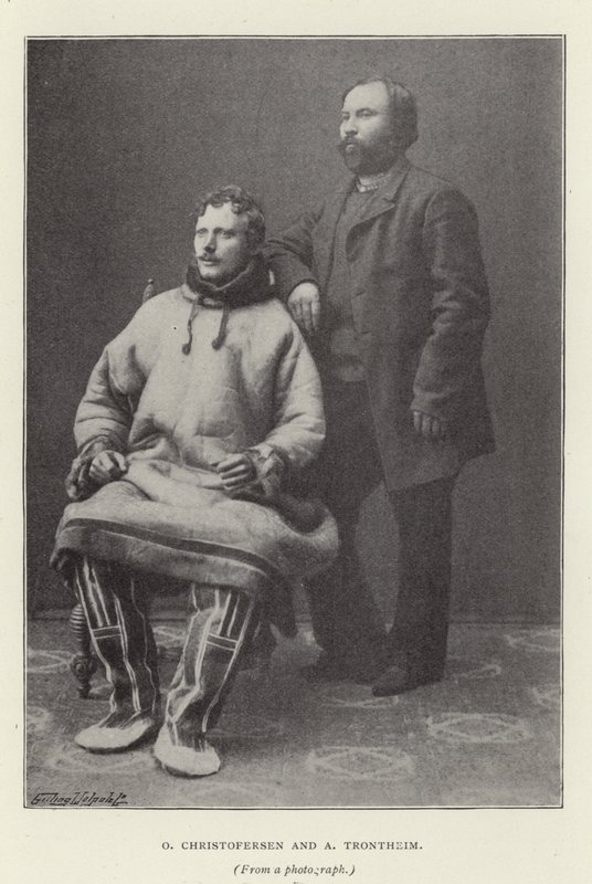 O Christofersen og A Trontheim (s/hvitt foto) av Norwegian Photographer