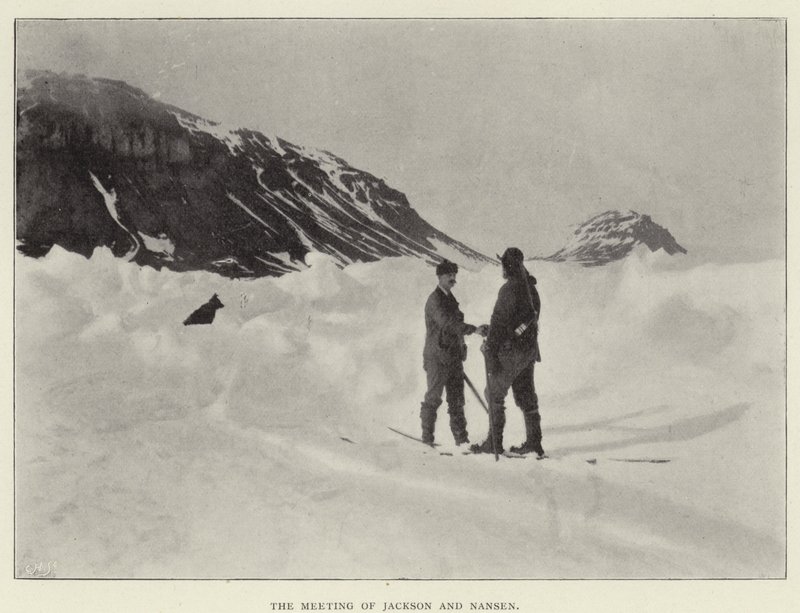 Møtet mellom Jackson og Nansen (s/hvitt bilde) av Norwegian Photographer