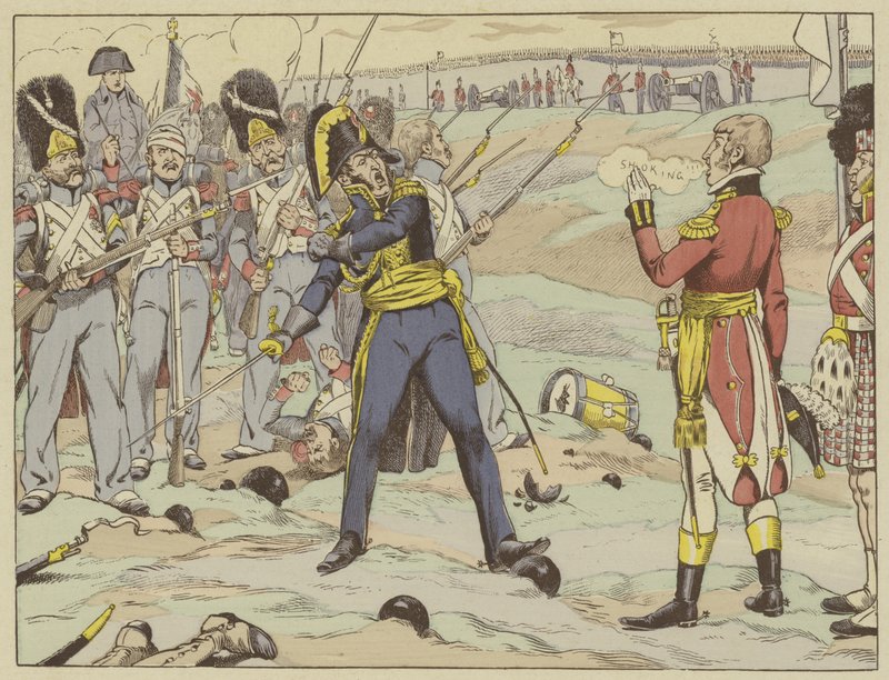 Beseiret for første gang, på et sted kjent for geografi som Waterloo, men for historien som svik. Den dagen ga Cambronne sitt siste ord. av Onfray de Breville Job