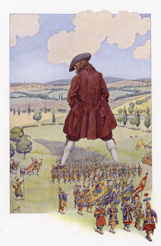 Illustrasjon for Gullivers Travels av Onfray de Breville Job