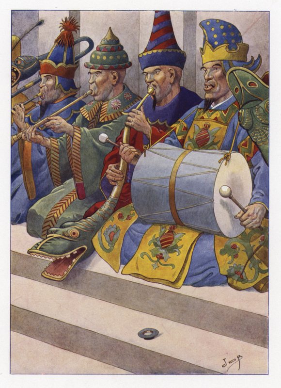 Illustrasjon for Gullivers Travels av Onfray de Breville Job