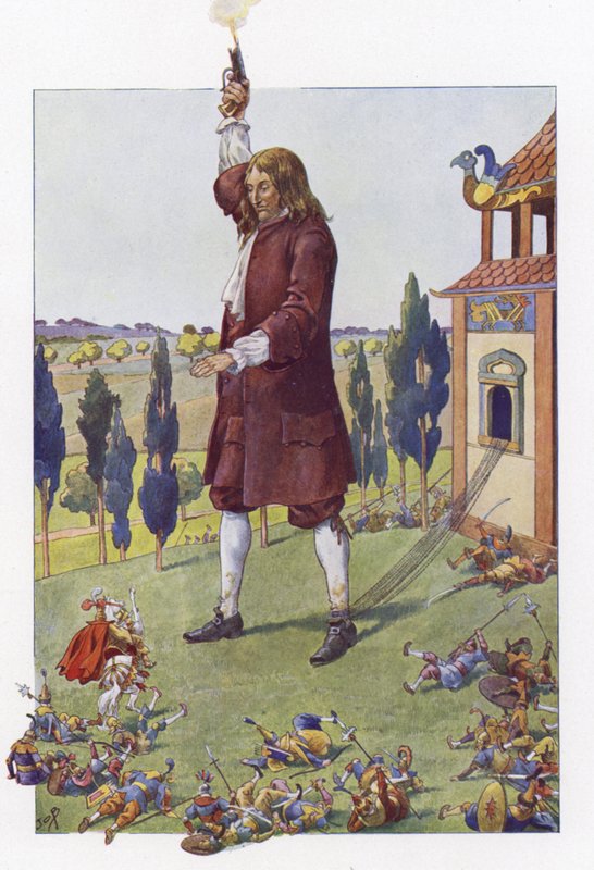 Illustrasjon for Gullivers Travels av Onfray de Breville Job