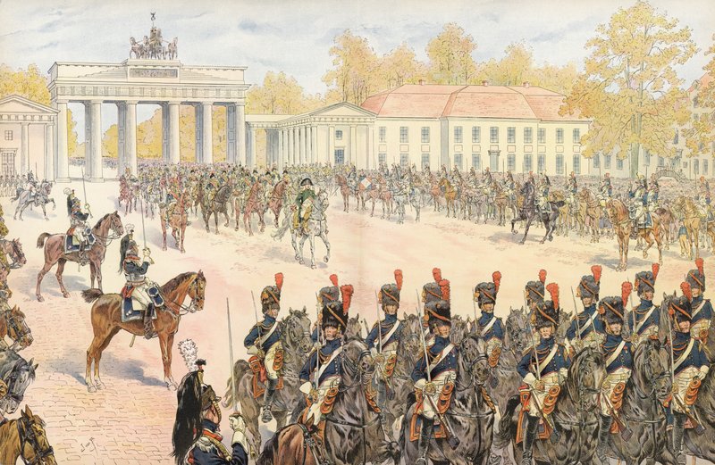 Napoleon går inn i Berlin i triumf av Onfray de Breville Job