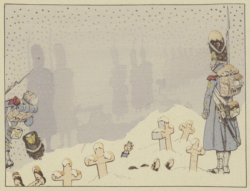 Slaget ved Eylau, den blodigste av Napoleons seire, 8. februar 1807 av Onfray de Breville Job