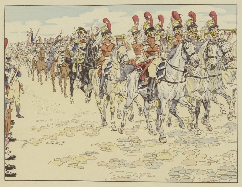 Den franske hæren på vei inn i Berlin, 27. oktober 1806 av Onfray de Breville Job