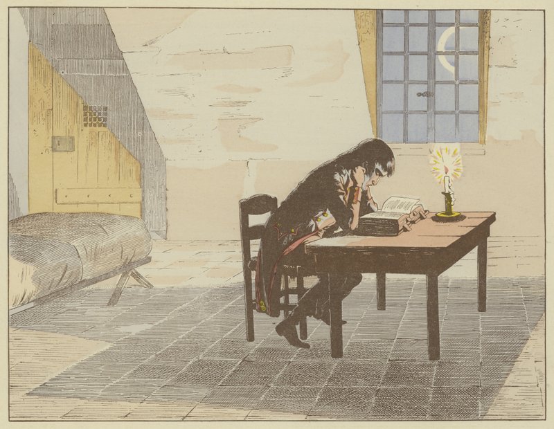 Mens han var arrestert i Valence i 1786, benyttet Napoleon anledningen til å lese Digeste og styrke sin kunnskap om loven av Onfray de Breville Job