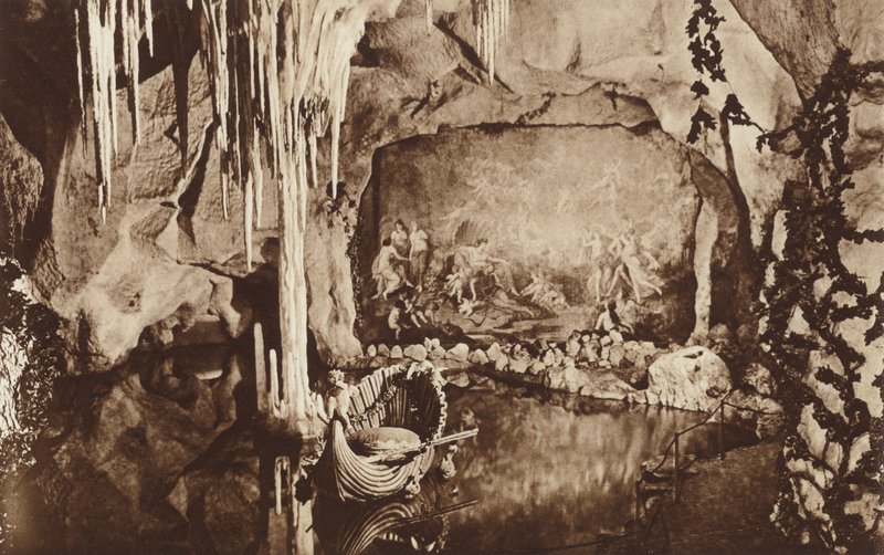 Den blå grotte, nær den bayerske kongen Kastle Linderhof av Otto Ballerstedt