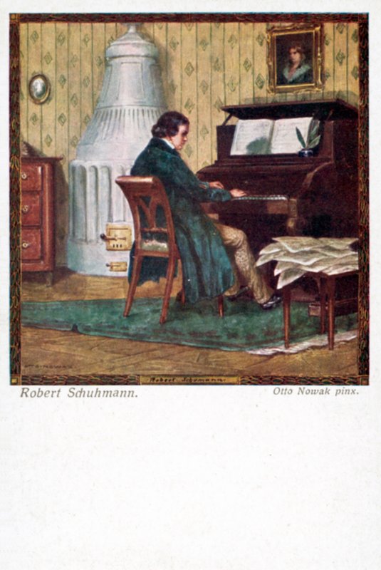 Robert Schumann spiller piano av Otto Robert Nowak