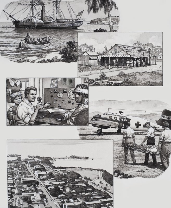 Darwin, Australia av Pat (1907-95) Nicolle