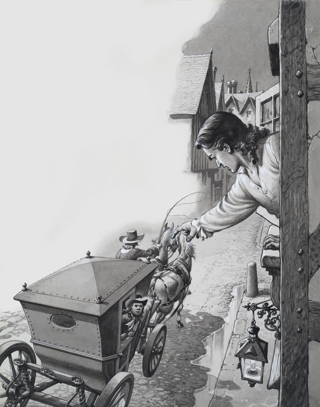 Budbringer i natten av Pat (1907-95) Nicolle