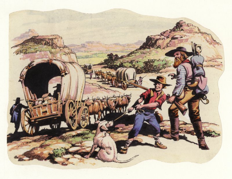 Den store trekningen i 1835–1837 (gouache på papir) av Pat (1907-95) Nicolle