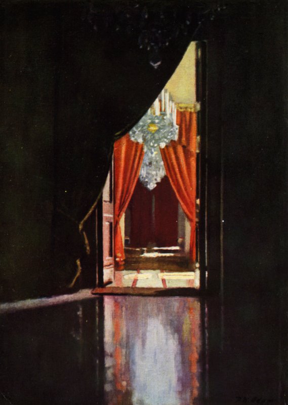 Den store inngangen, Palazzo Pitti (farge litho) av Patrick William Adam