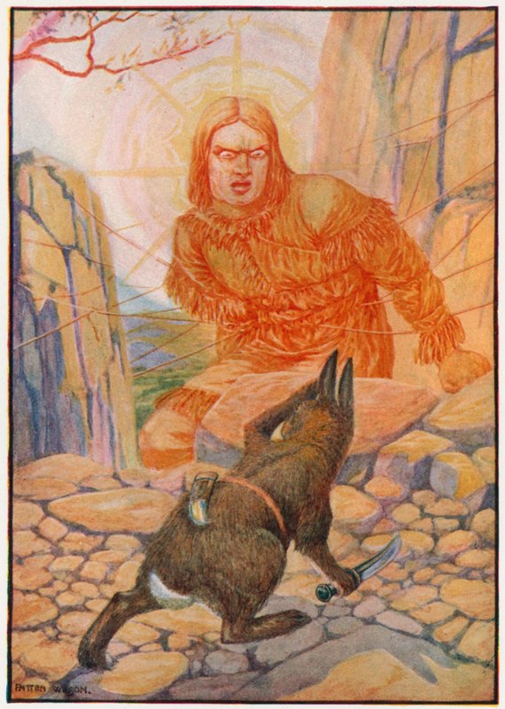 "Kom igjen, Tavwots," ropte solen (farge litho) av Patten Wilson