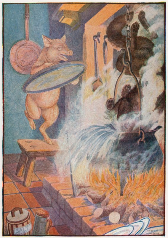 I falt ulven (farge litho) av Patten Wilson