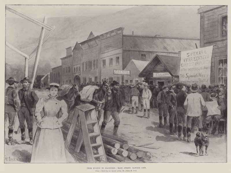 Fra Euston til Klondike, Main Street, Dawson City av Paul Frenzeny