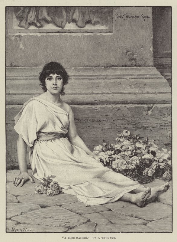 En rosejomfru av Friedrich Paul Thumann