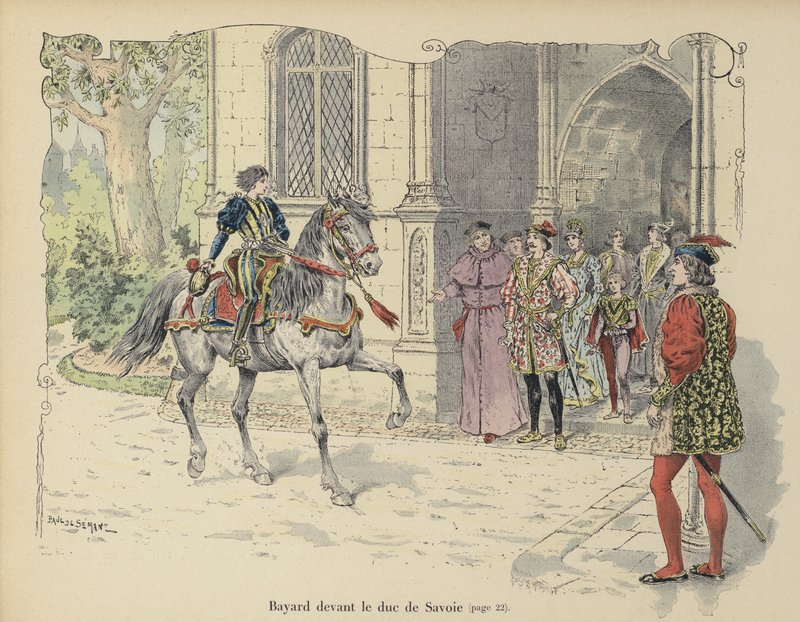 Den unge Chevalier de Bayard møter hertugen av Savoy av Paul de Semant