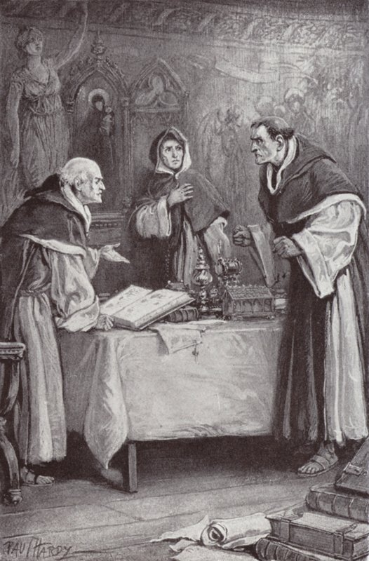 Illustrasjon for The Cloister and The Hearth av Charles Reade (litho) av Paul (after) Hardy