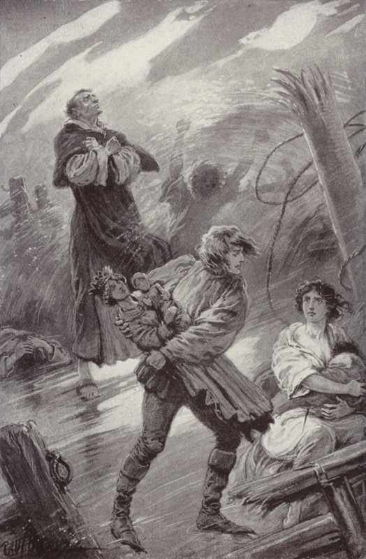 Illustrasjon for The Cloister and The Hearth av Charles Reade (litho) av Paul (after) Hardy
