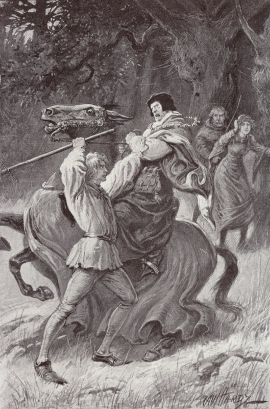Illustrasjon for The Cloister and The Hearth av Charles Reade (litho) av Paul (after) Hardy