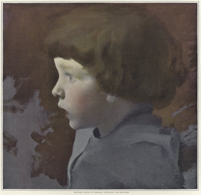 Skisse for et portrett av et barn av Paul Albert Besnard