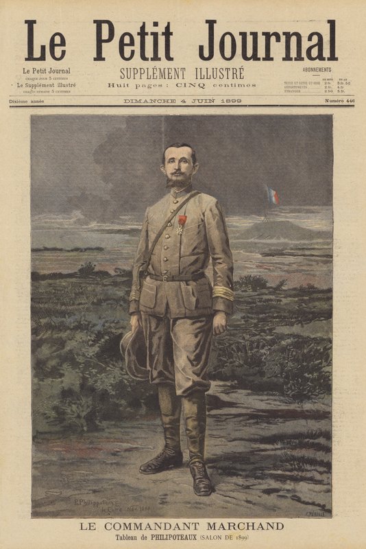 Major Jean-Baptiste Marchand, fransk soldat og oppdagelsesreisende av Paul Dominique Philippoteaux