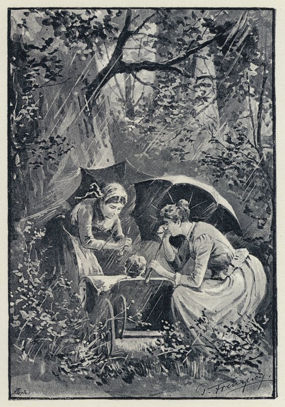 Illustrasjon for Anna Karenina: Stormen i Kolok-skogen (litho) av Paul Frenzeny