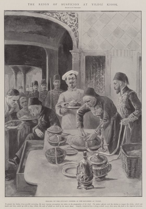 Mistenkens styre ved Yildiz Kiosk av Paul Frenzeny