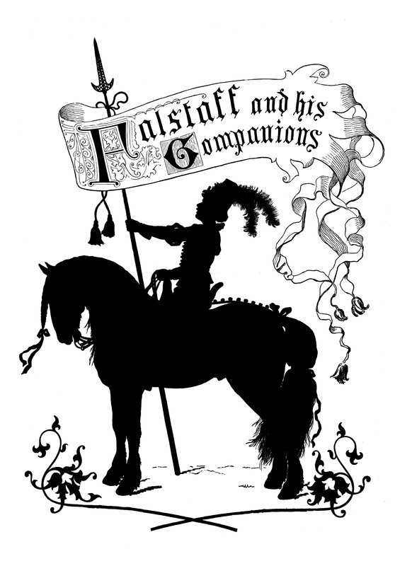 Frontispice fra Falstaff and His Companions av Paul Konewka