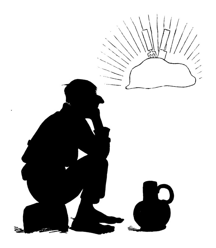Silhouette av Paul Konewka (litho) av Paul Konewka