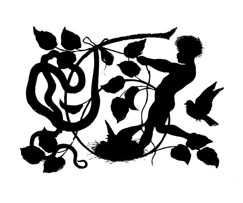 Silhouette for Puks Natlige Bedrifter (lithograph) av Paul Konewka