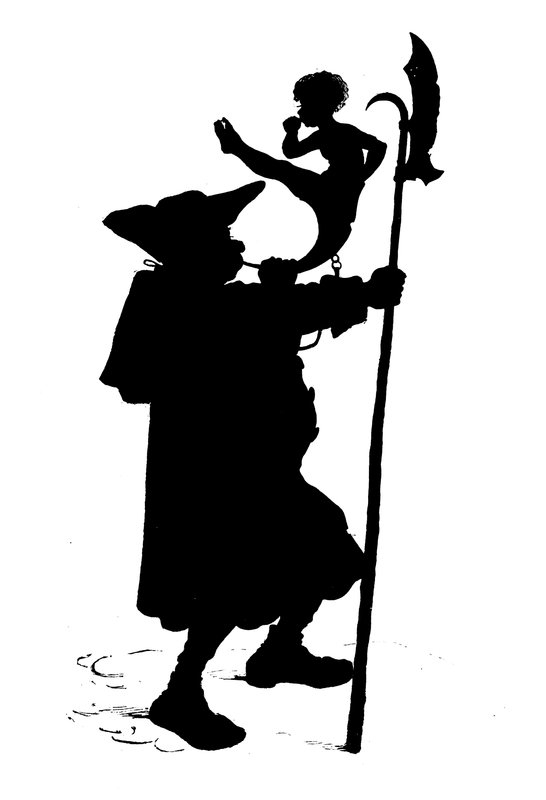 Silhouette for Puks Natlige Bedrifter (lithograph) av Paul Konewka