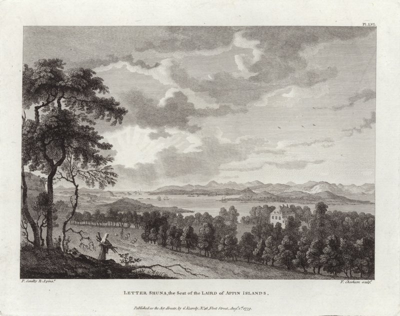 Brev Shuna, setet til Laird of Appin Islands av Paul Sandby