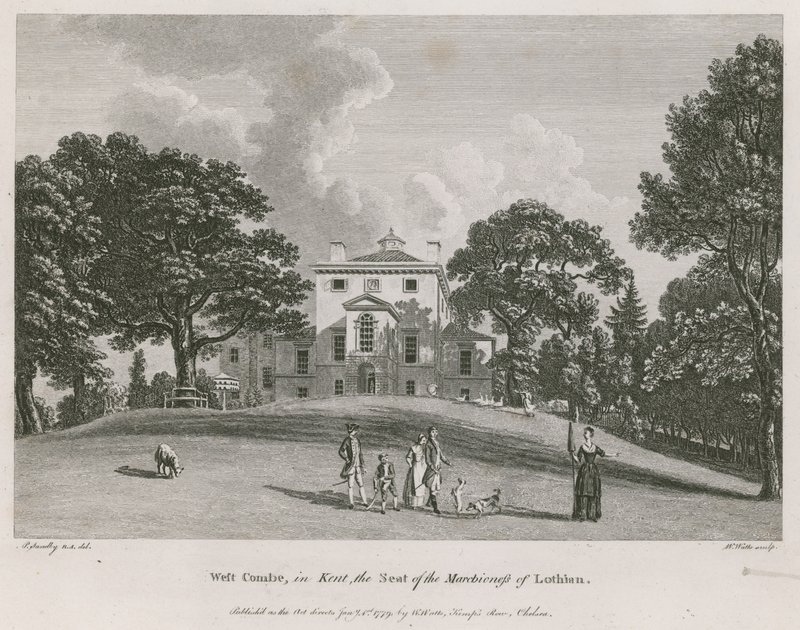 West Combe, i Kent, sete for Marchioness of Lothian av Paul Sandby